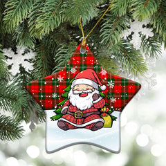 Lennox Tartan Christmas Ceramic Ornament - Scottish Santa Style