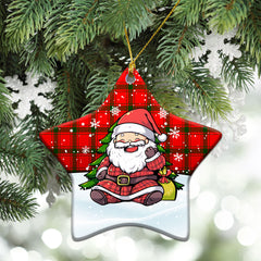 MacDonald of Sleat Tartan Christmas Ceramic Ornament - Scottish Santa Style