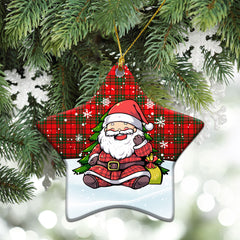 McAulay Modern Tartan Christmas Ceramic Ornament - Scottish Santa Style