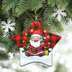 McFie Tartan Christmas Ceramic Ornament - Scottish Santa Style