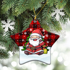 McLeod of Raasay Tartan Christmas Ceramic Ornament - Scottish Santa Style