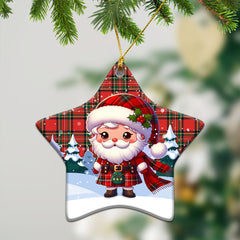 Monypenny Tartan Christmas Ceramic Ornament - Santa Claus In Kilt Style