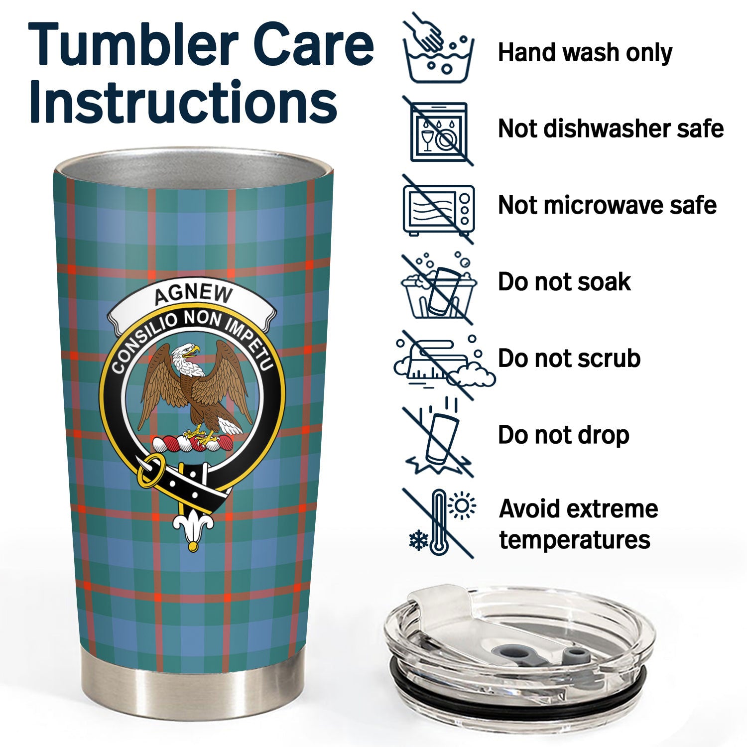 Agnew Ancient Tartan Crest Tumbler