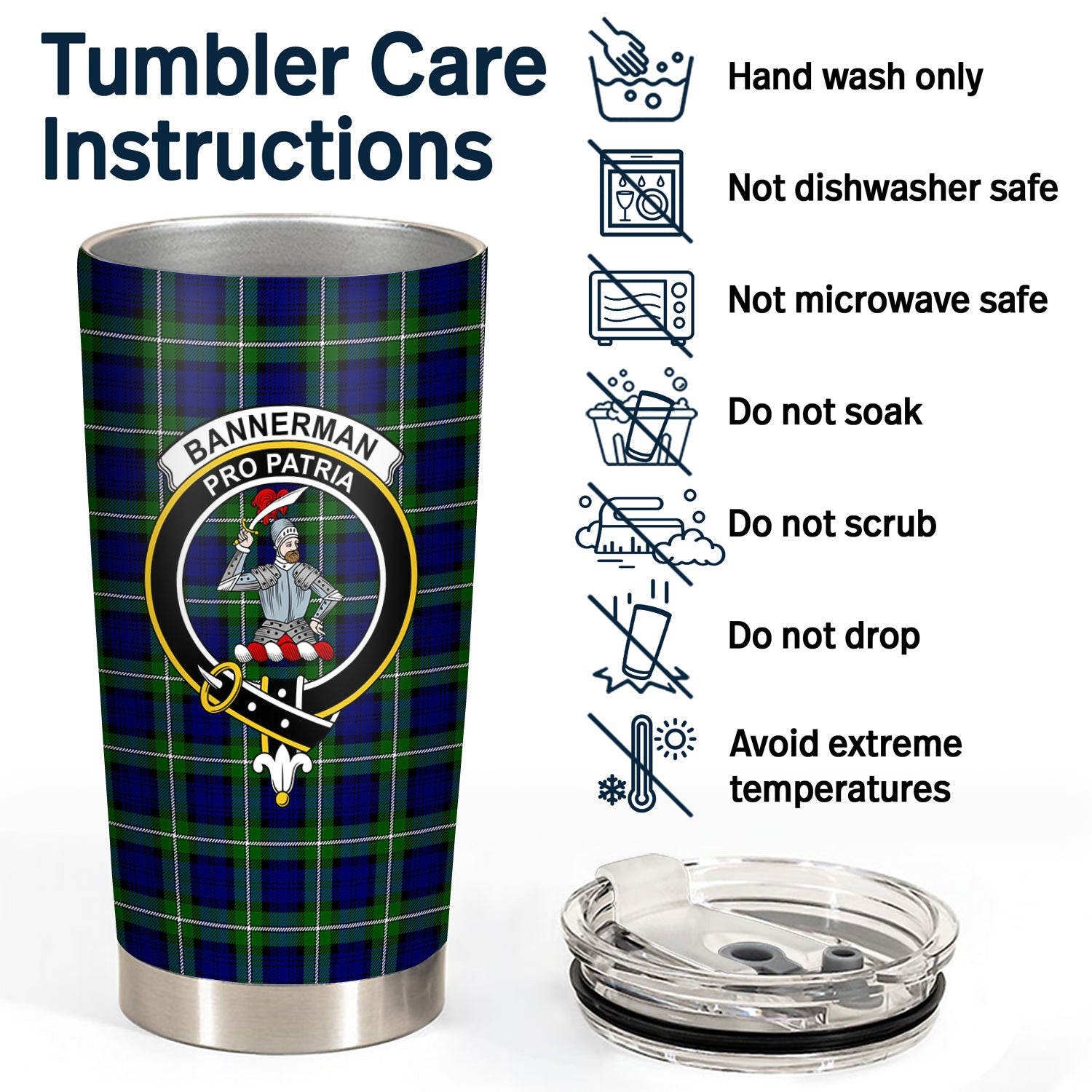 Bannerman Tartan Crest Tumbler