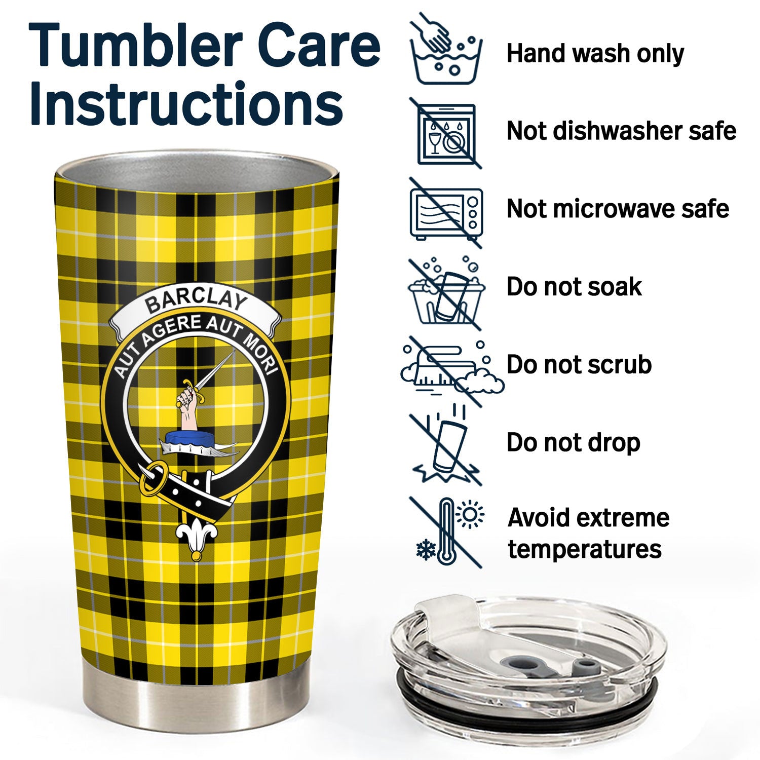 Barclay Dress Modern Tartan Crest Tumbler