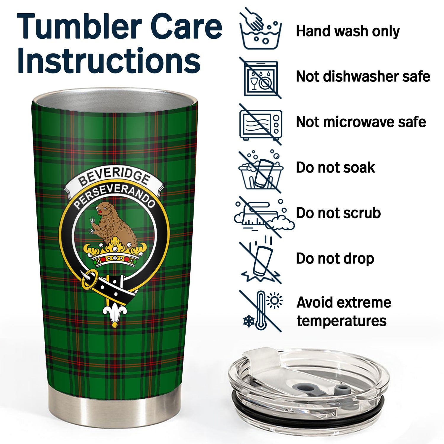 Beveridge Tartan Crest Tumbler