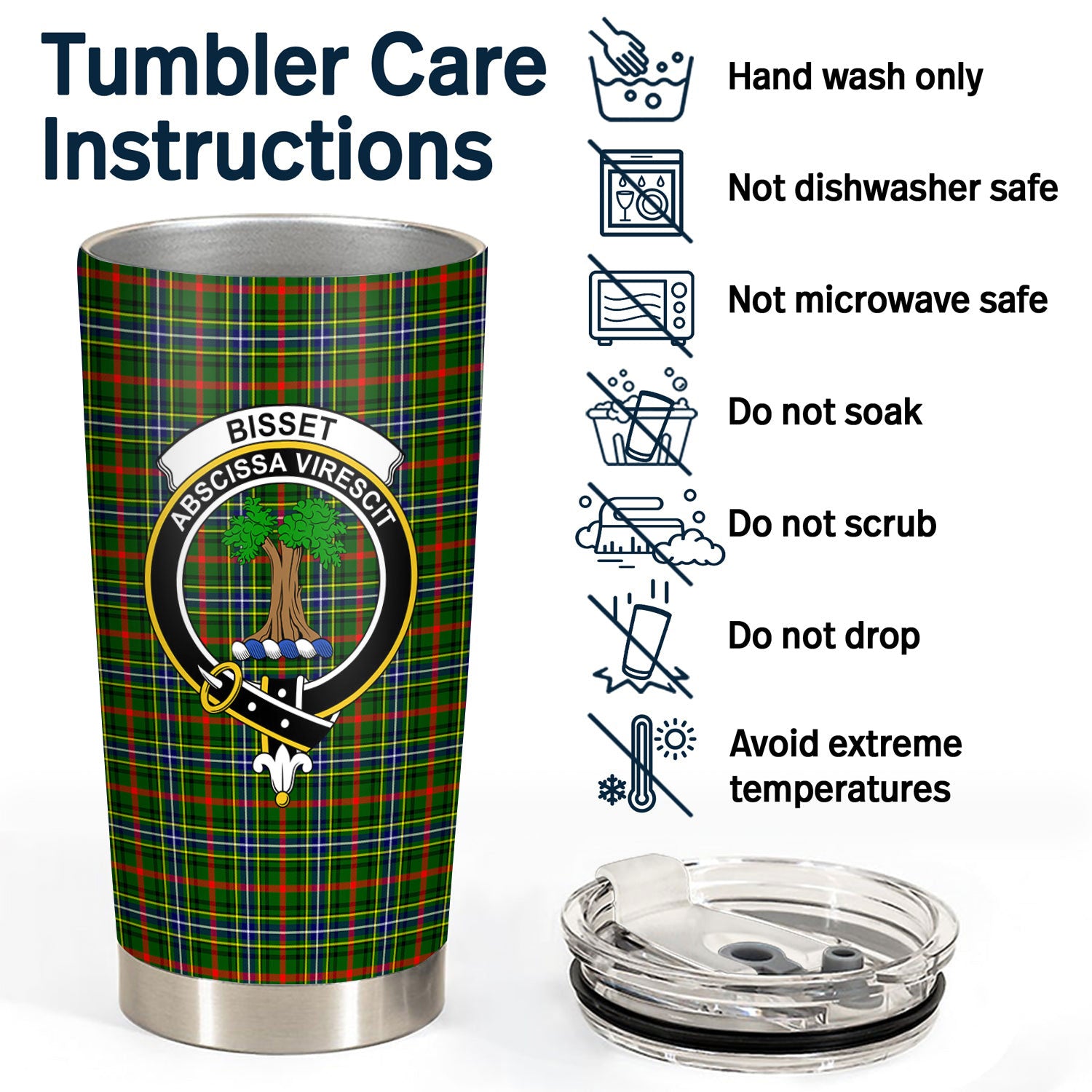 Bisset Tartan Crest Tumbler