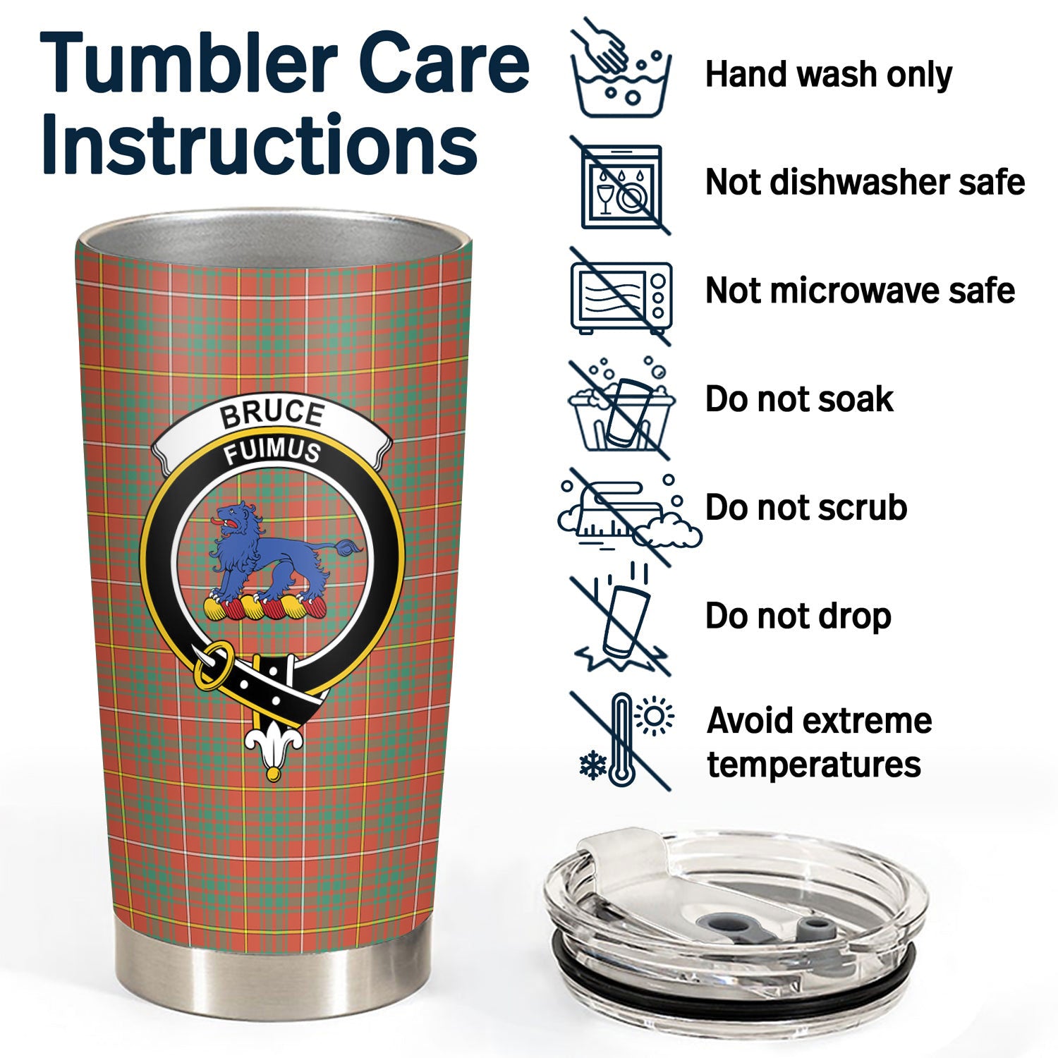 Bruce Ancient Tartan Crest Tumbler