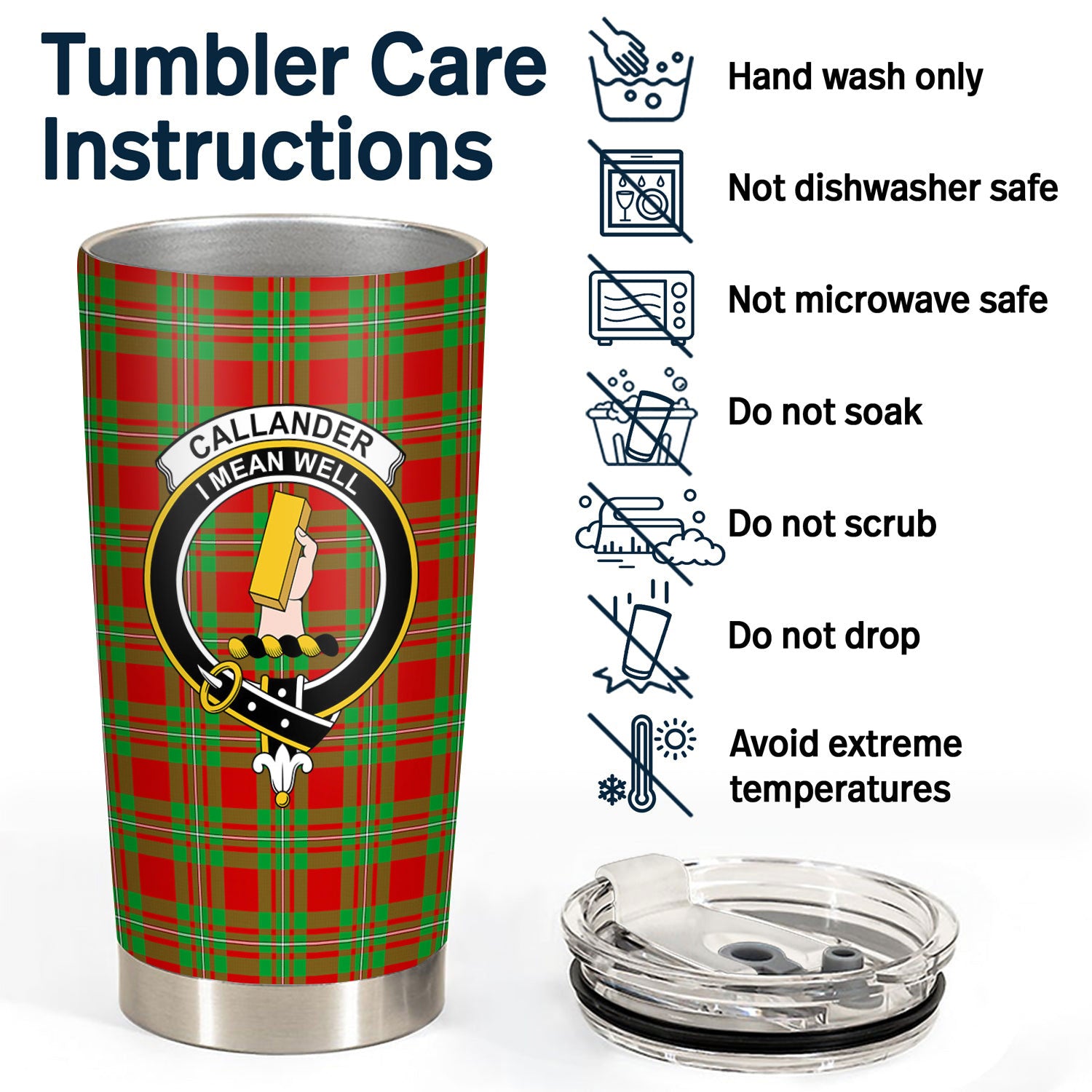 Callander Tartan Crest Tumbler