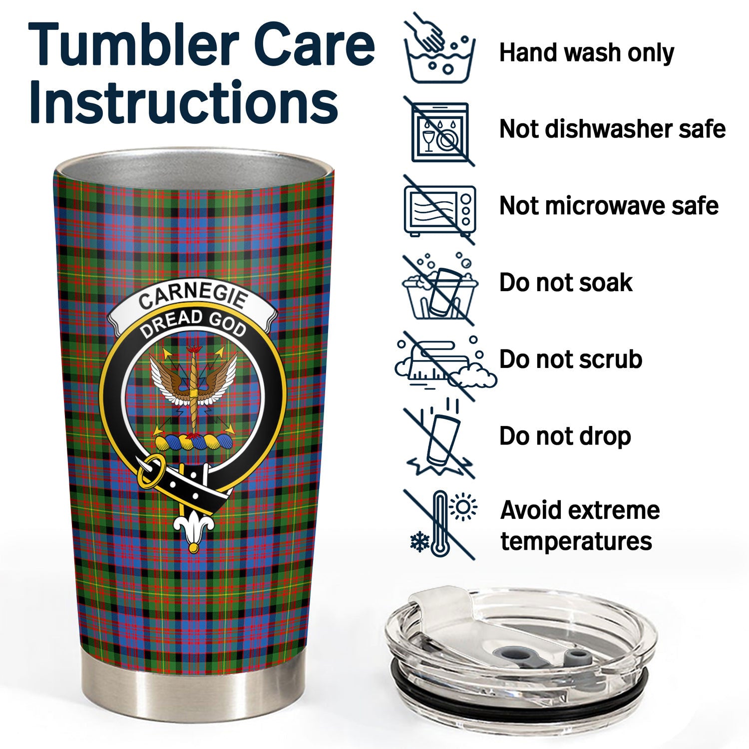 Carnegie Ancient Tartan Crest Tumbler