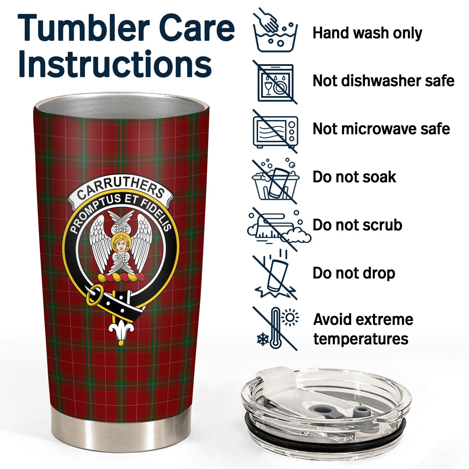 Carruthers Tartan Crest Tumbler