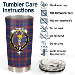 Chisholm Hunting Modern Tartan Crest Tumbler