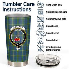 Clelland Tartan Crest Tumbler