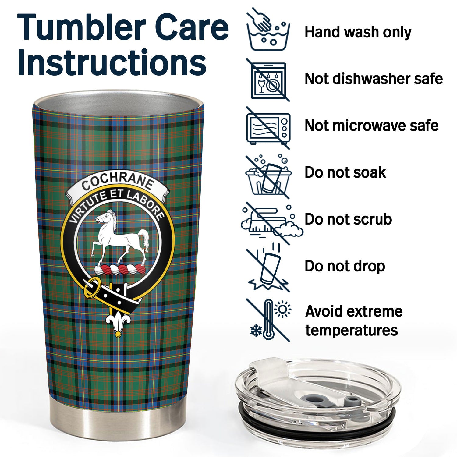 Cochrane Ancient Tartan Crest Tumbler