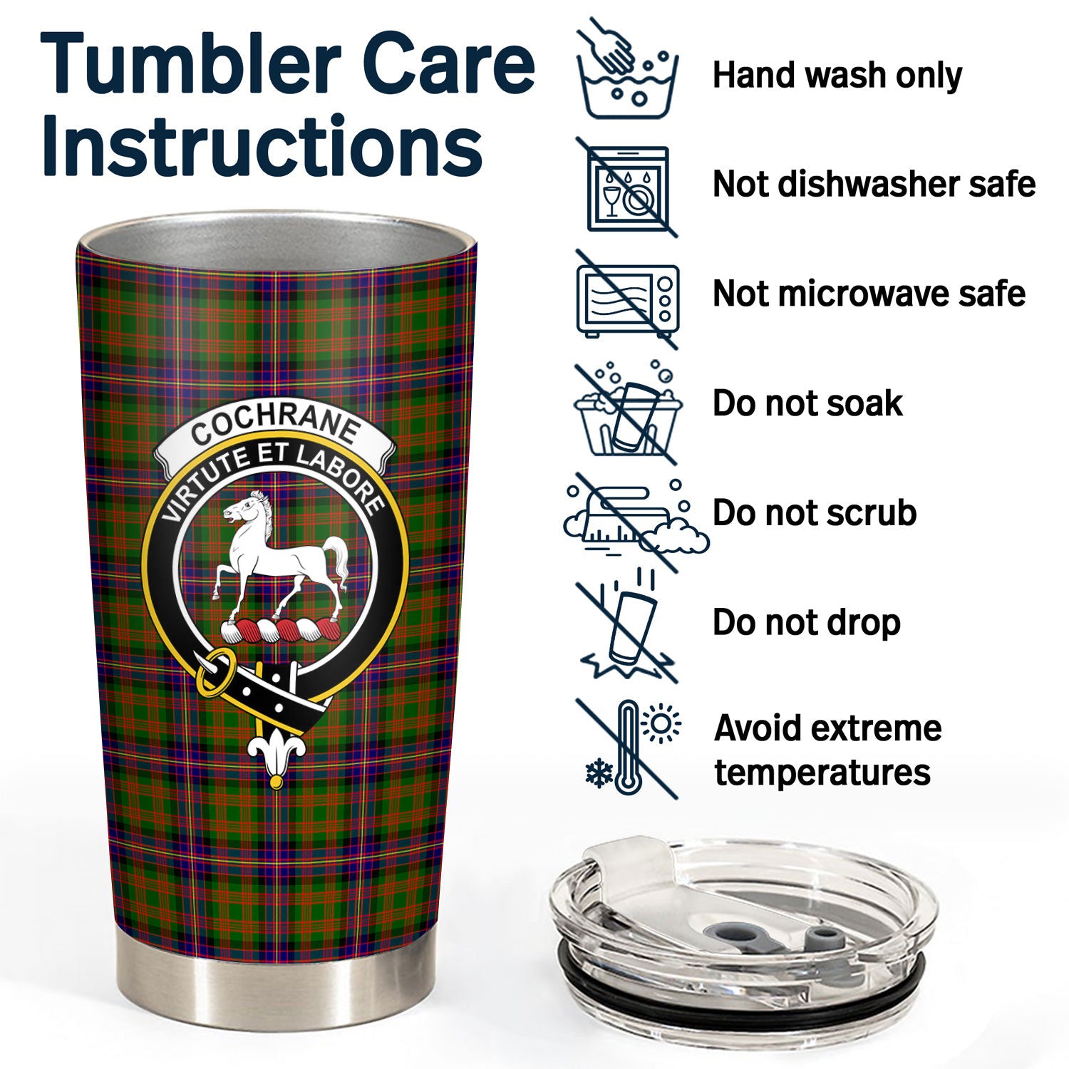 Cochrane Modern Tartan Crest Tumbler