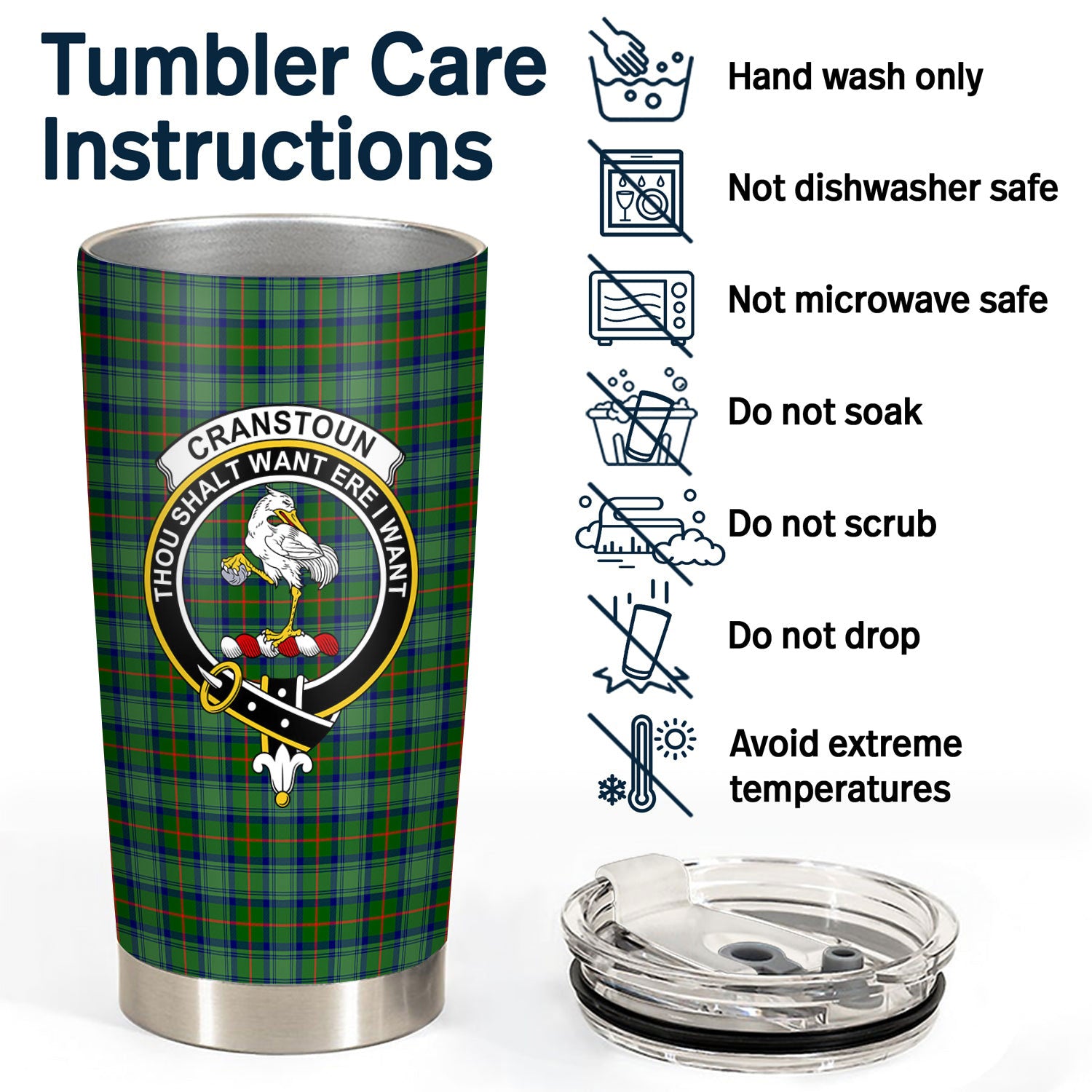 Cranstoun Tartan Crest Tumbler