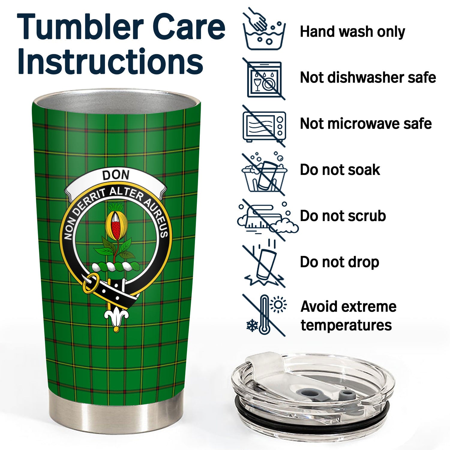 Don Tartan Crest Tumbler