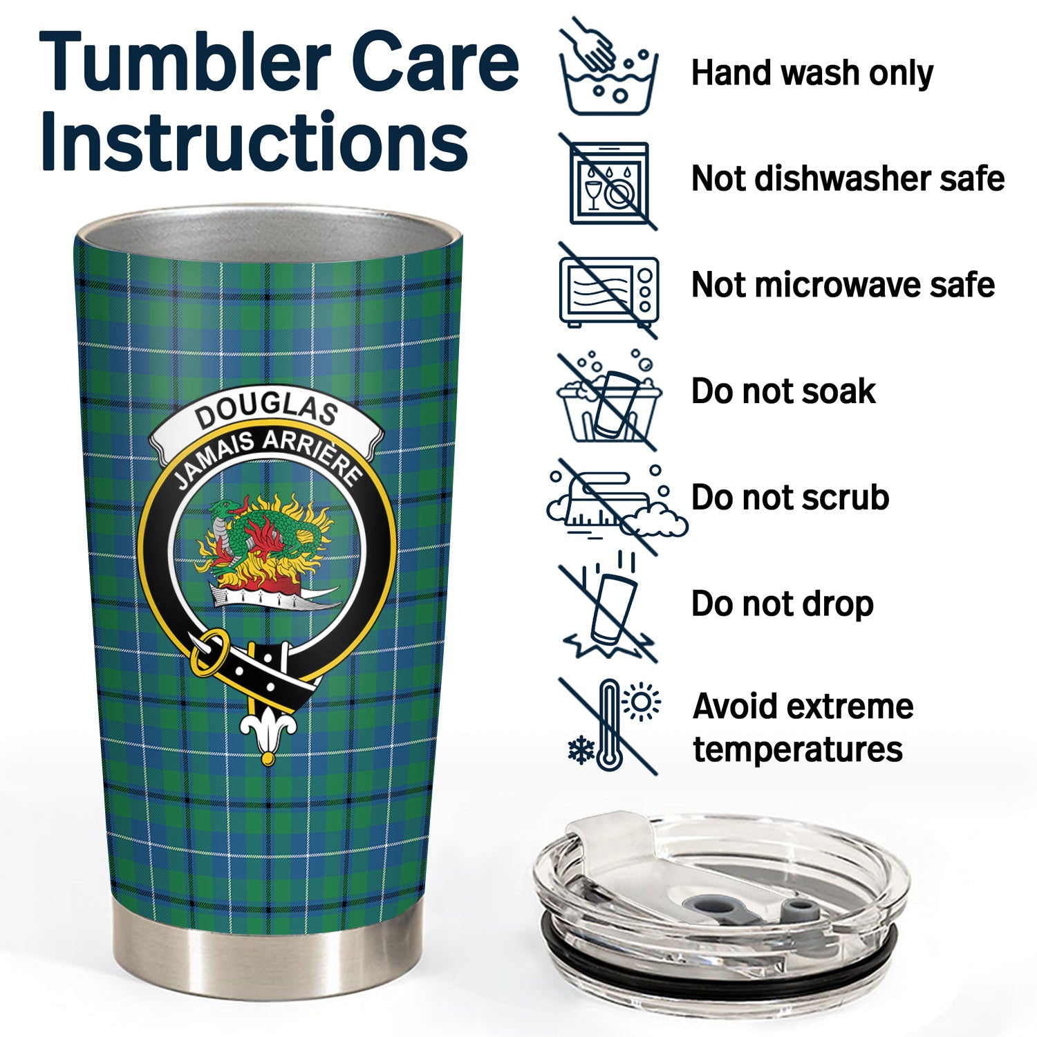 Douglas Ancient Tartan Crest Tumbler