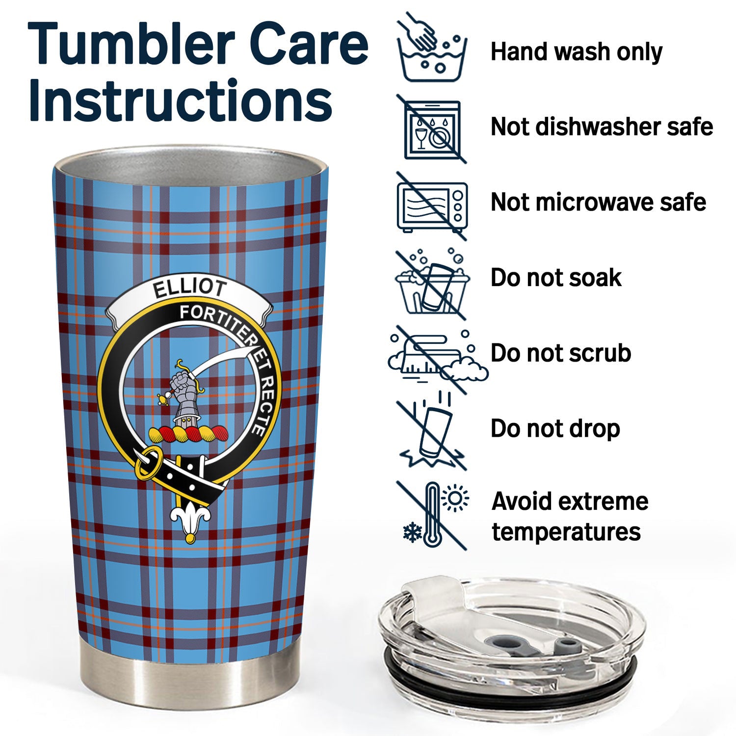 Elliot Ancient Tartan Crest Tumbler