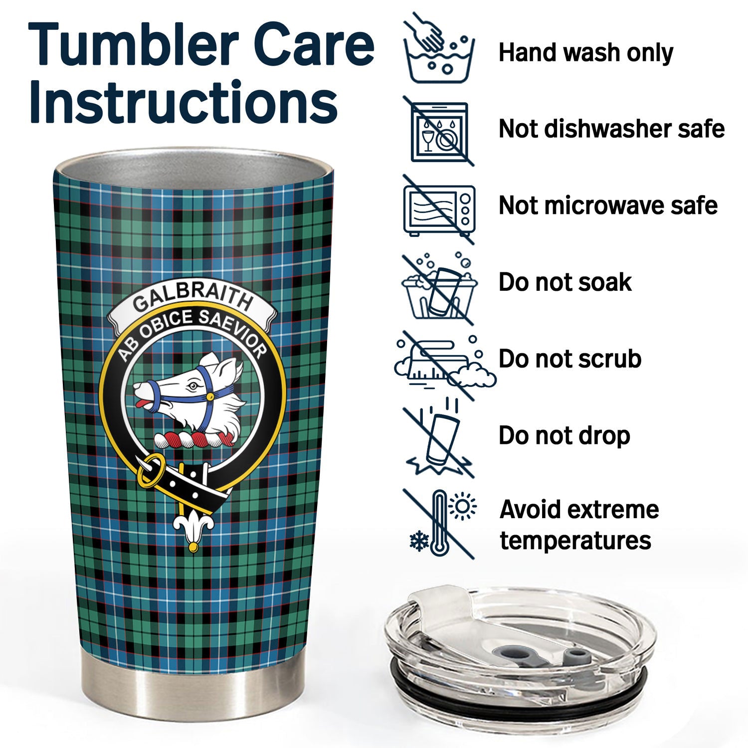 Galbraith Ancient Tartan Crest Tumbler