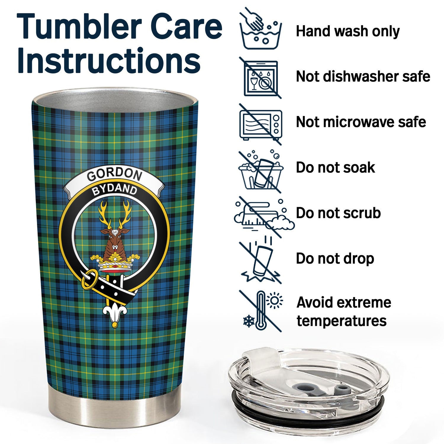 Gordon Ancient Tartan Crest Tumbler