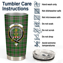 Gray Hunting Tartan Crest Tumbler