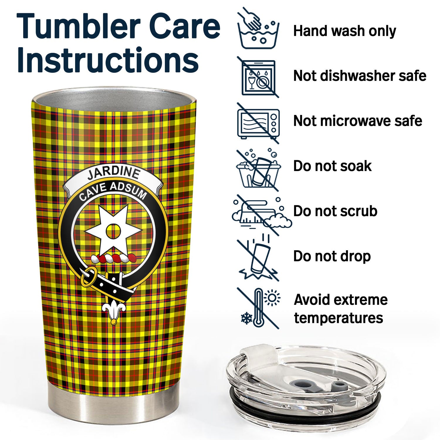 Jardine Tartan Crest Tumbler