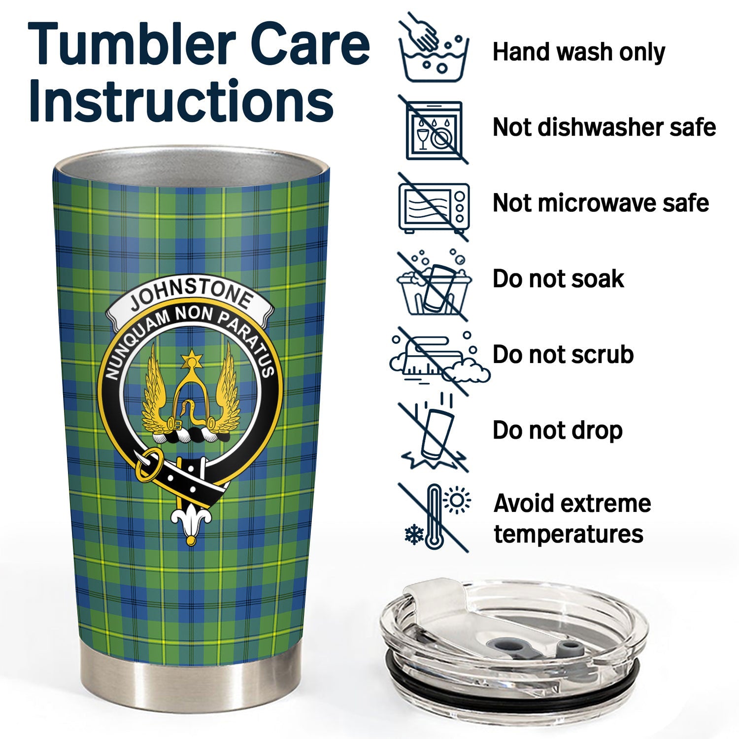 Johnstone Ancient Tartan Crest Tumbler