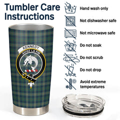 Kennedy Modern Tartan Crest Tumbler