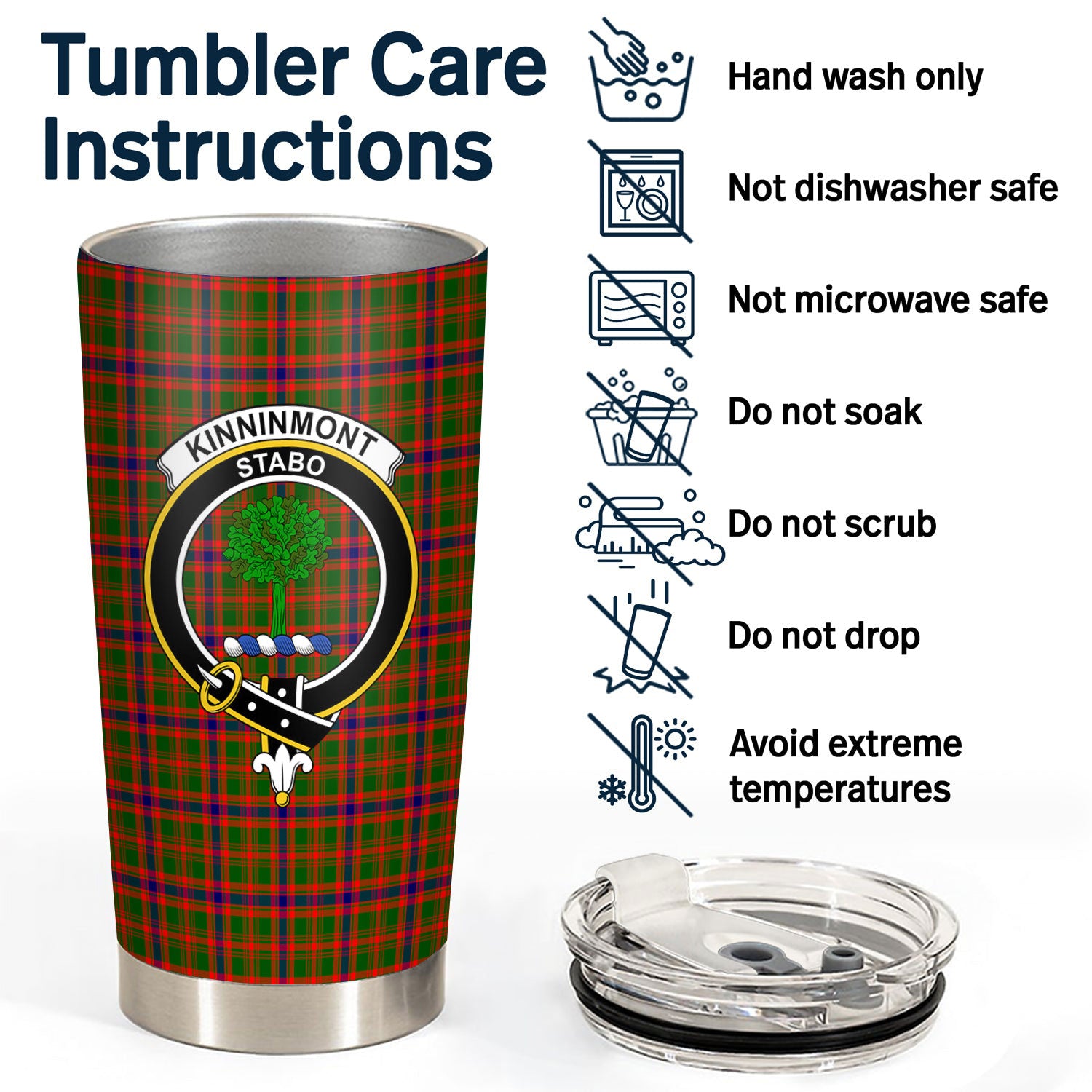 Kinninmont Tartan Crest Tumbler