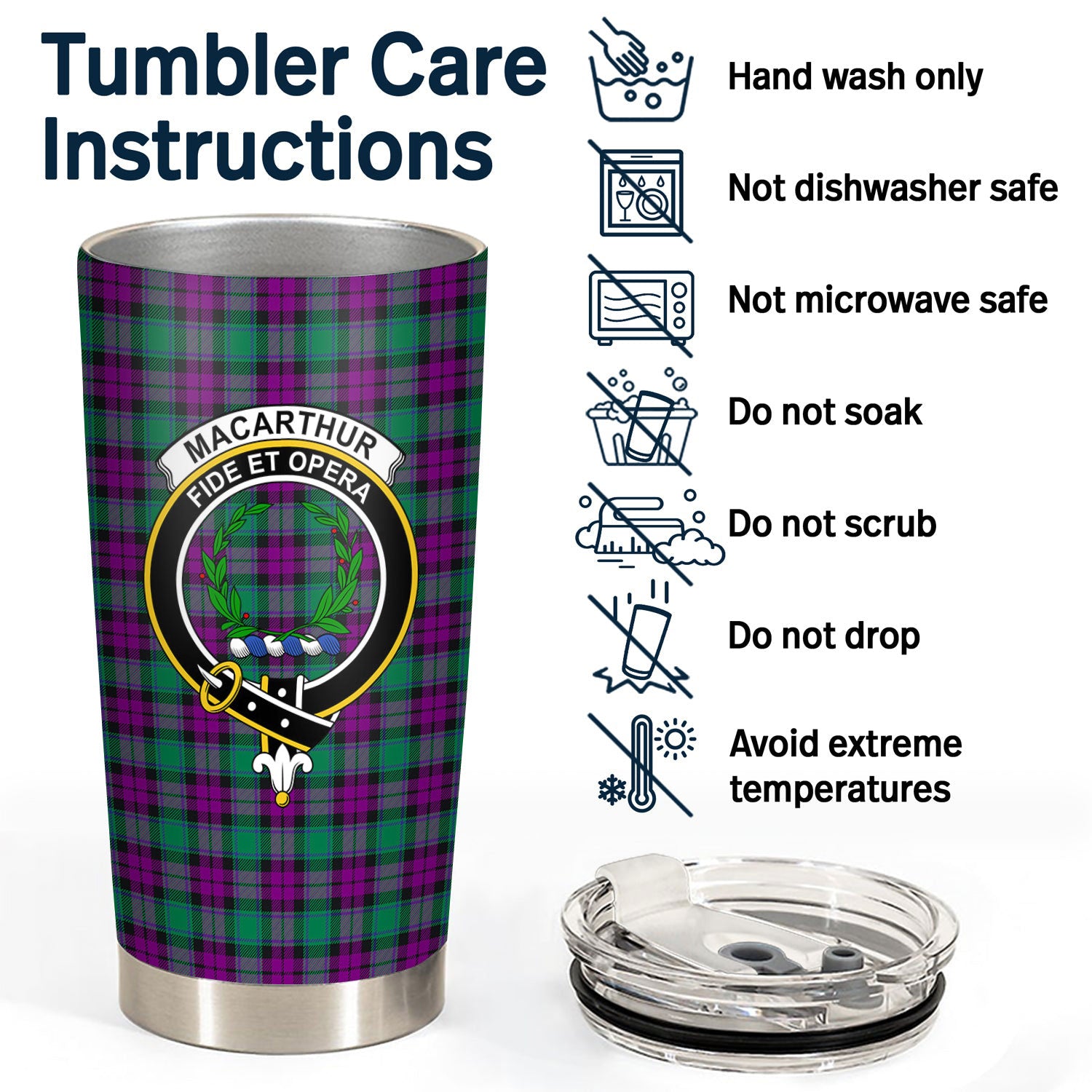 MacArthur – Milton Tartan Crest Tumbler