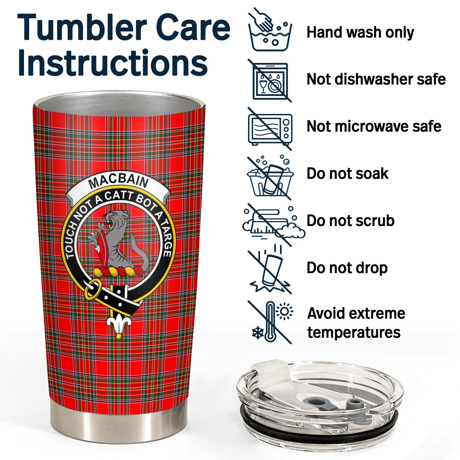 MacBain Tartan Crest Tumbler