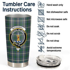 MacDowall Tartan Crest Tumbler