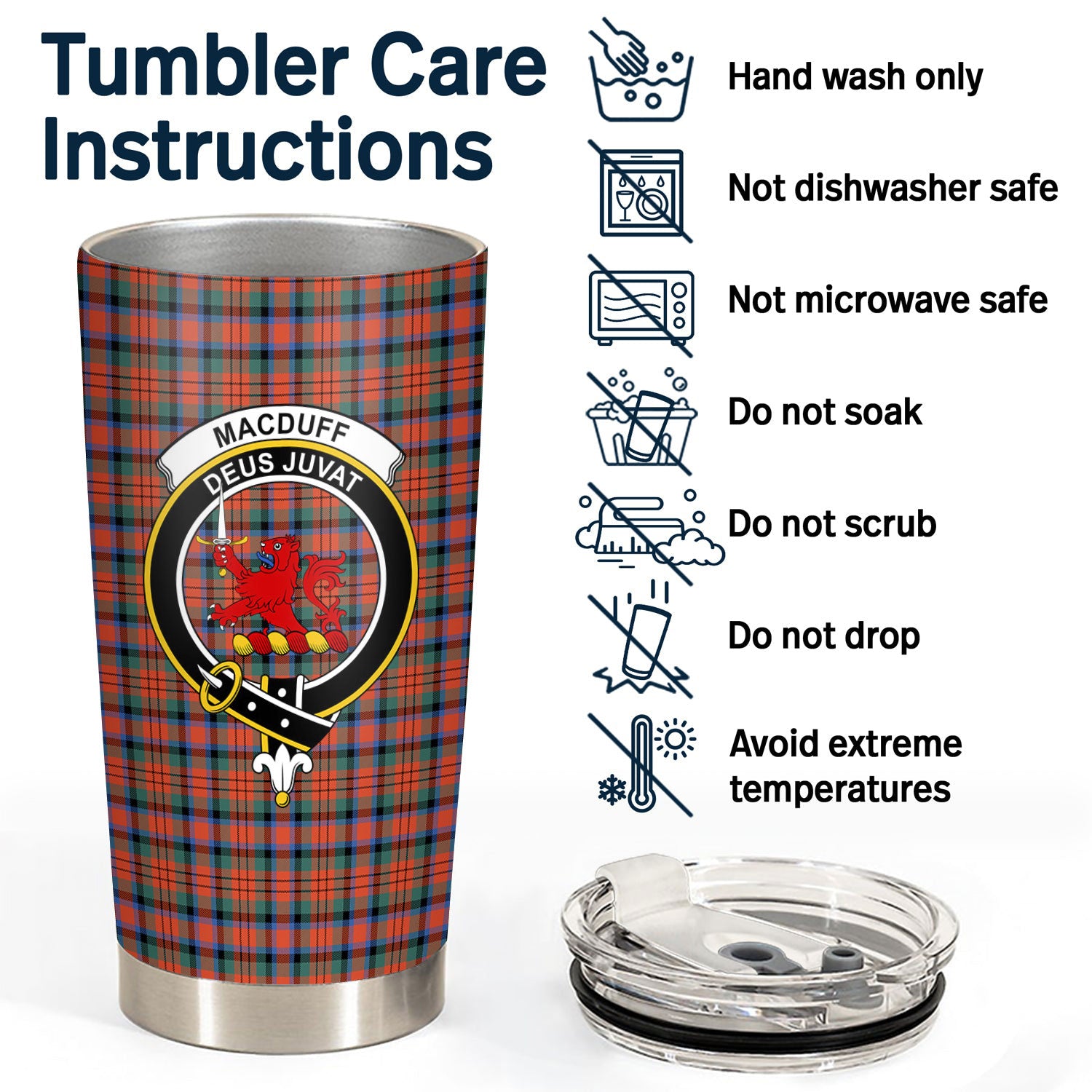 MacDuff Ancient Tartan Crest Tumbler