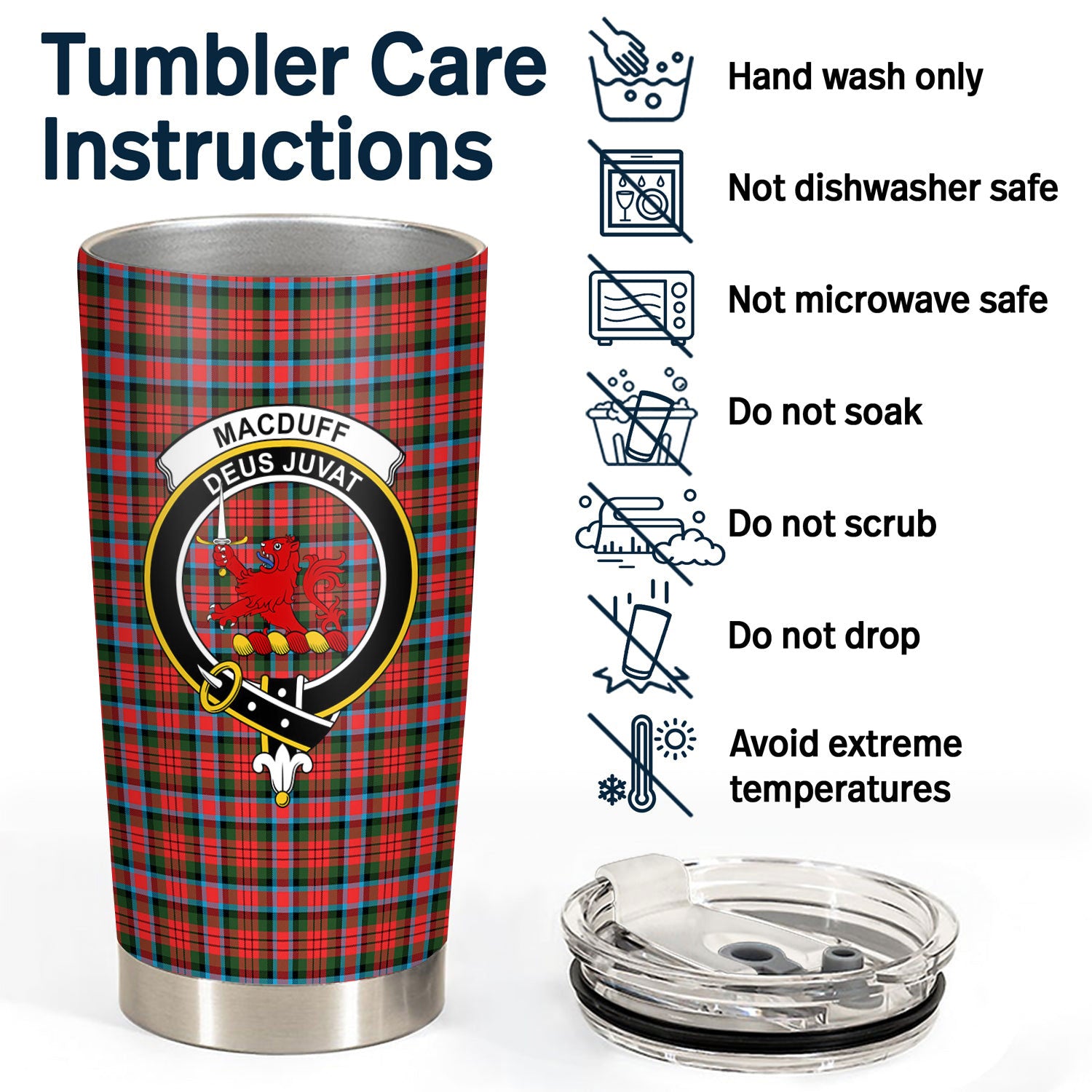 MacDuff Modern Tartan Crest Tumbler