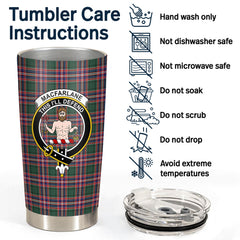 MacFarlane Hunting Modern Tartan Crest Tumbler