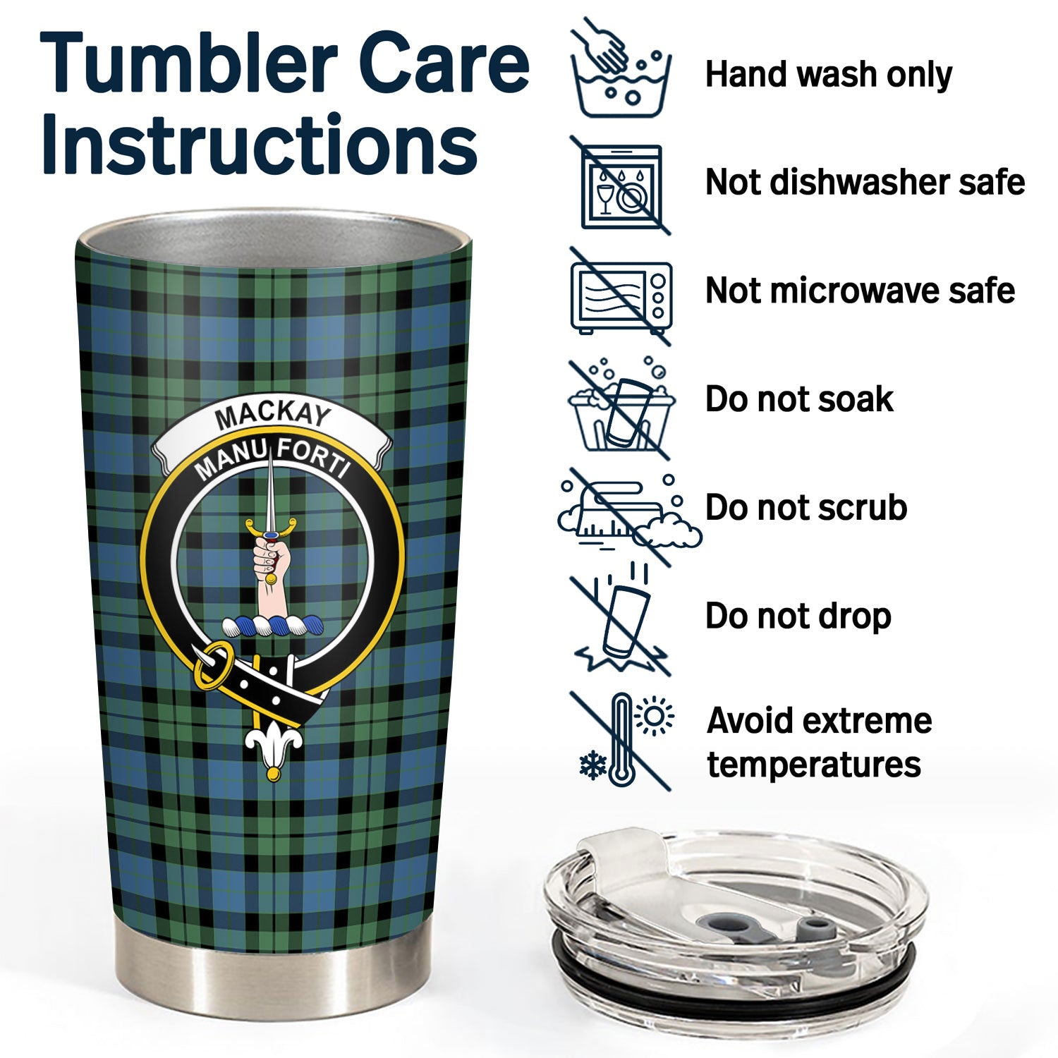 MacKay Ancient Tartan Crest Tumbler