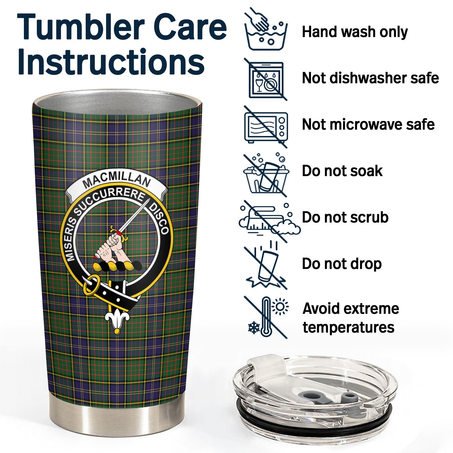 MacMillan Hunting Modern Tartan Crest Tumbler