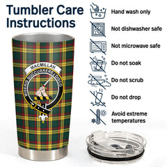 MacMillan Old Modern Tartan Crest Tumbler