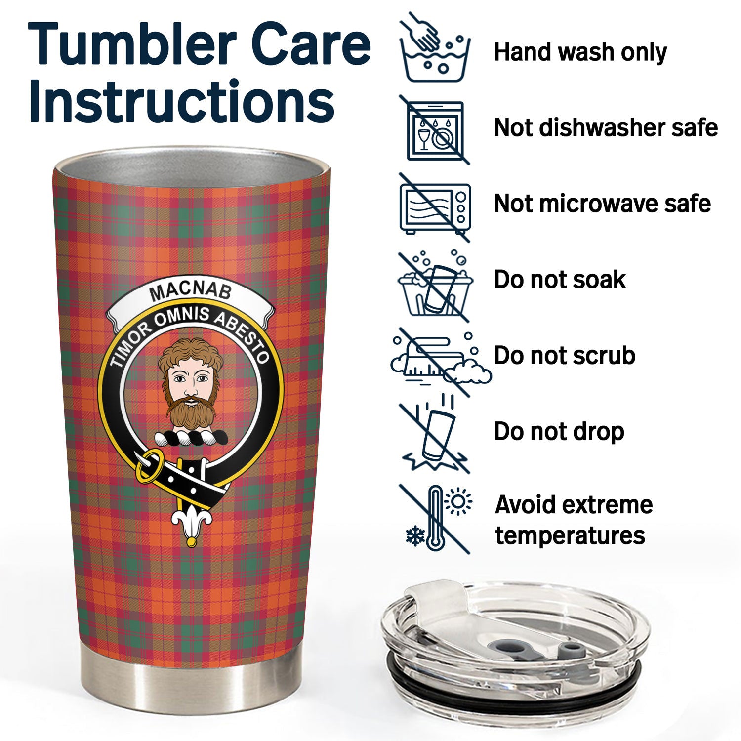 MacNab Ancient Tartan Crest Tumbler