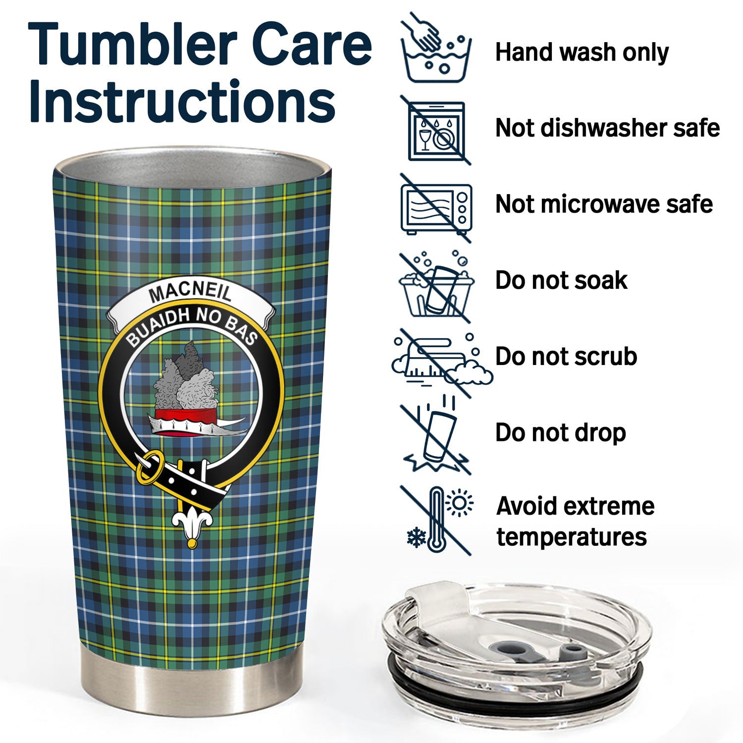 MacNeil of Barra Ancient Tartan Crest Tumbler