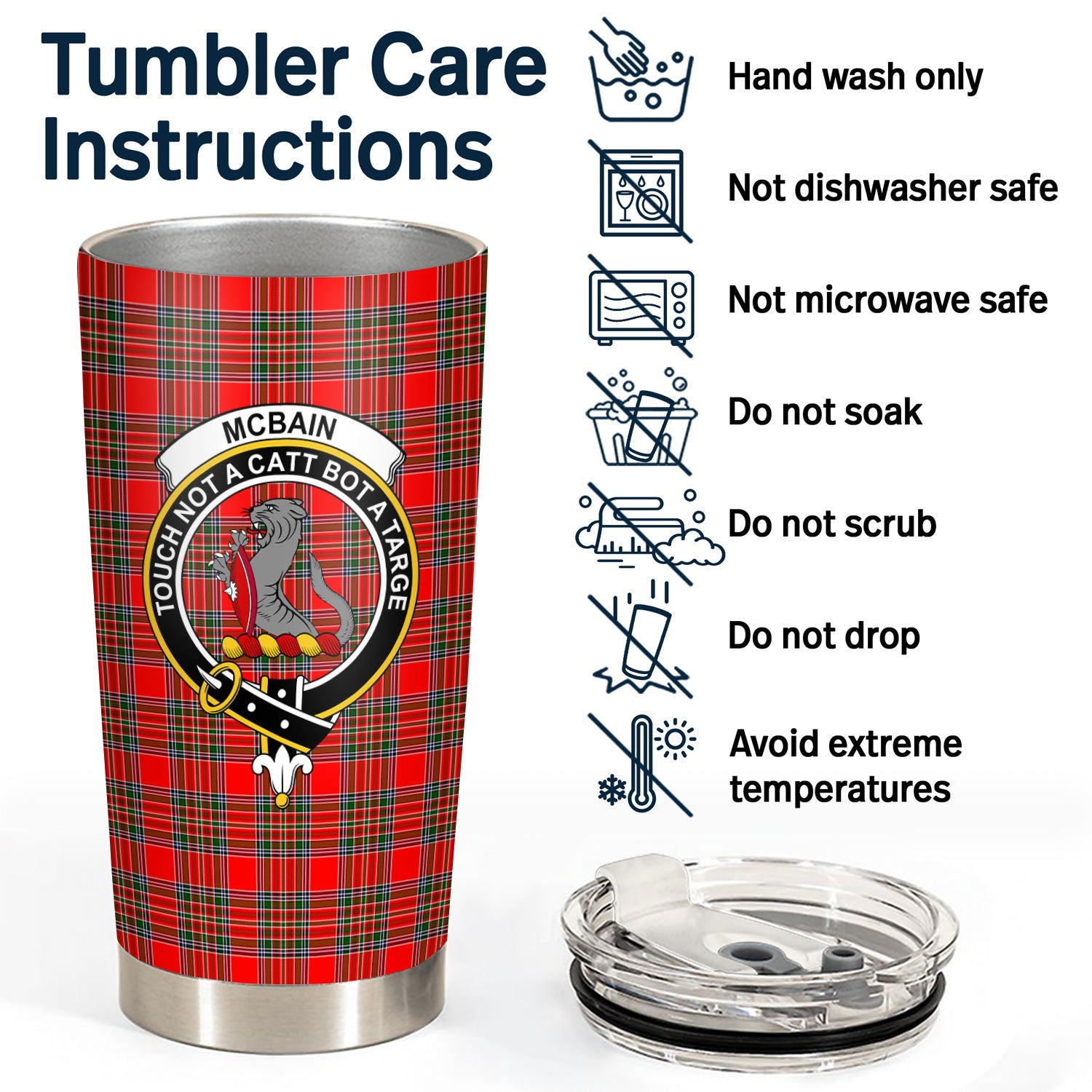 McBain Tartan Crest Tumbler