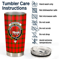 McDonald of Sleat Tartan Crest Tumbler