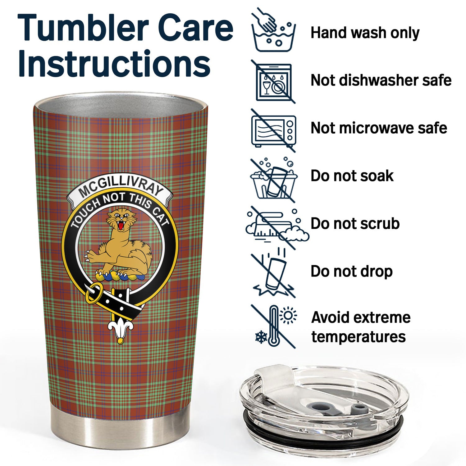 McGillivray Hunting Ancient Tartan Crest Tumbler