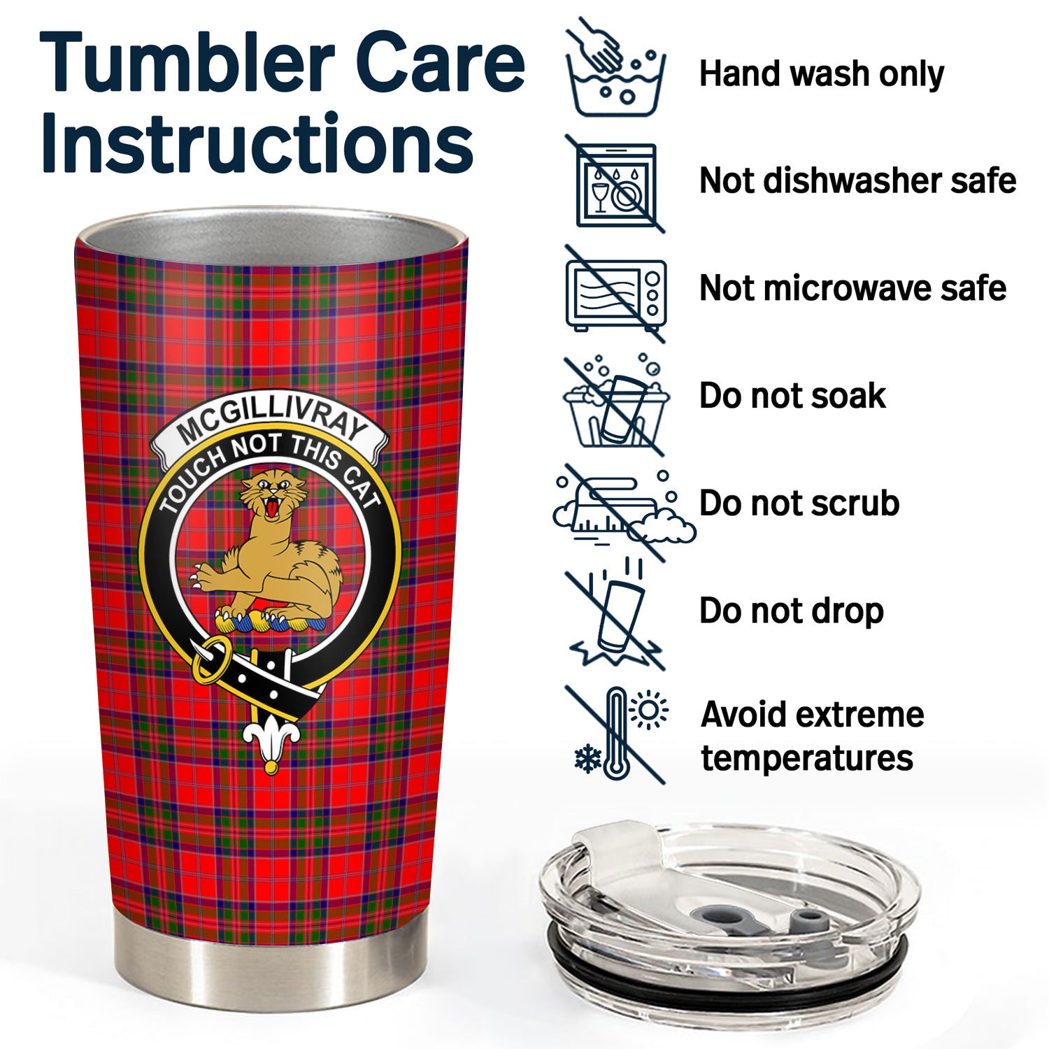 McGillivray Modern Tartan Crest Tumbler