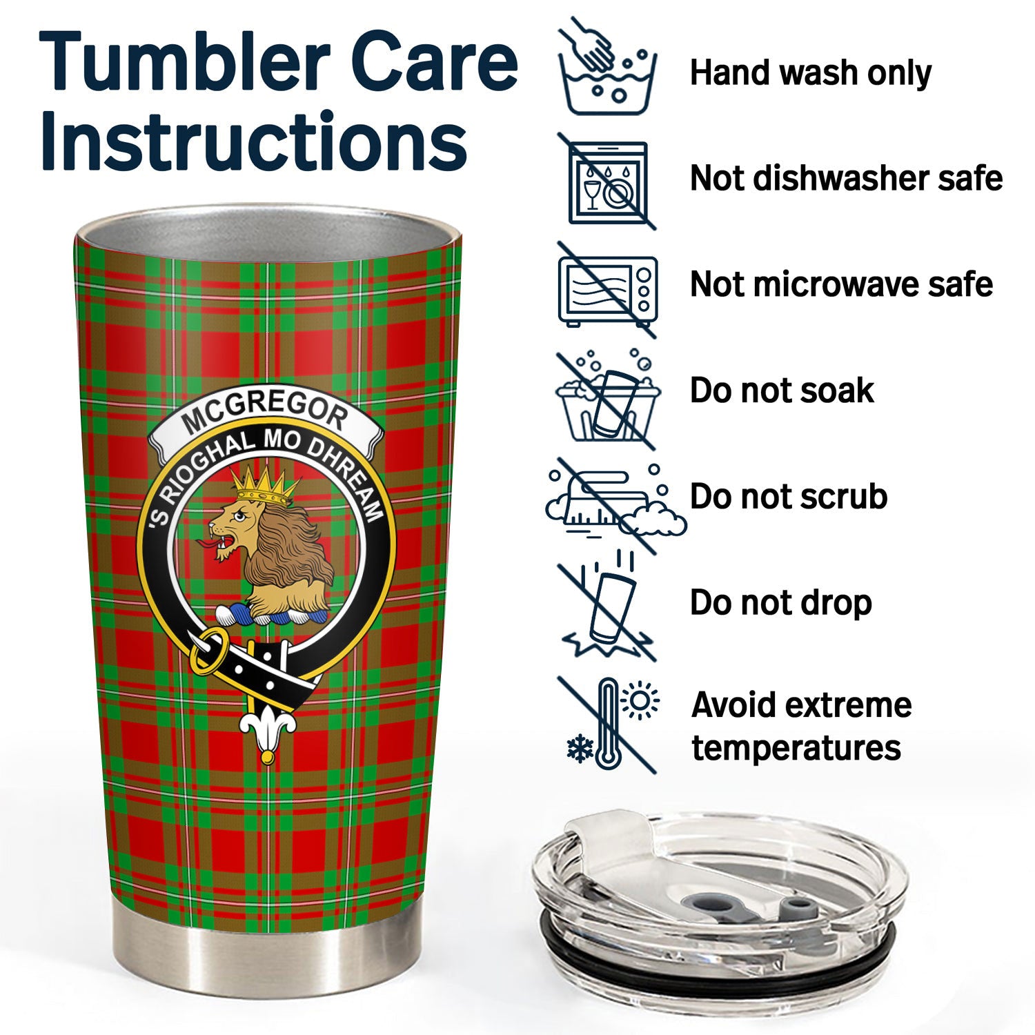 McGregor Modern Tartan Crest Tumbler