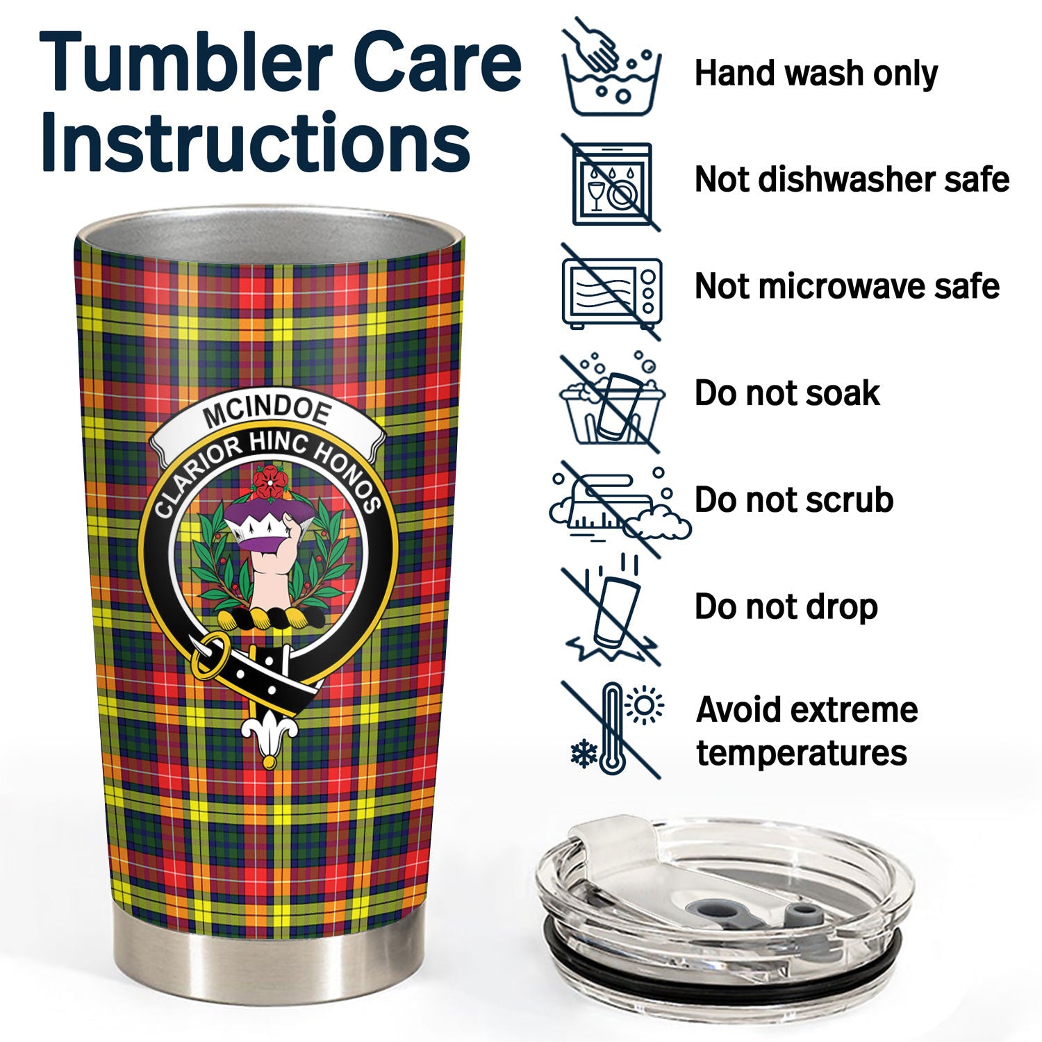 McIndoe Tartan Crest Tumbler