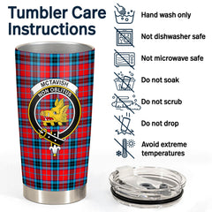 McTavish Modern Tartan Crest Tumbler