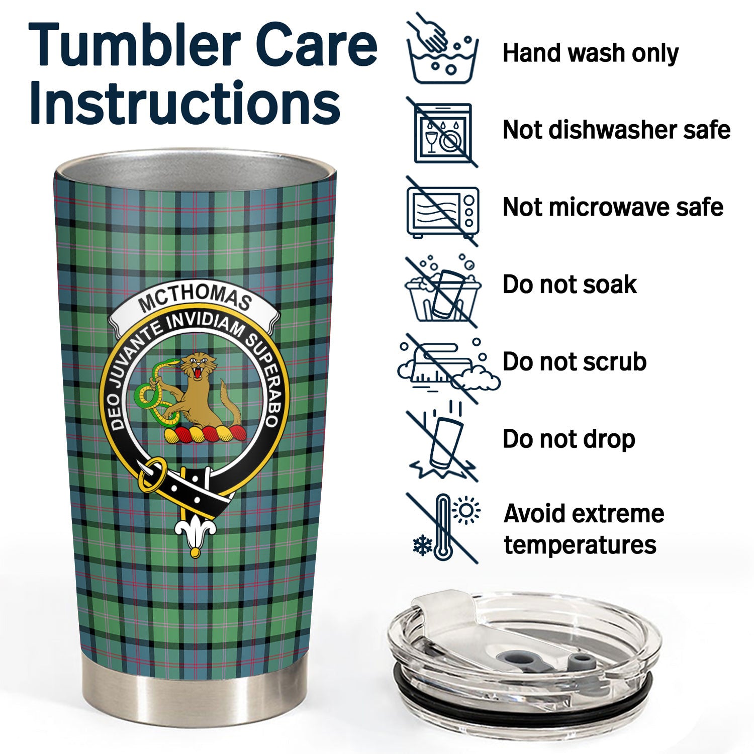 McThomas Ancient Tartan Crest Tumbler