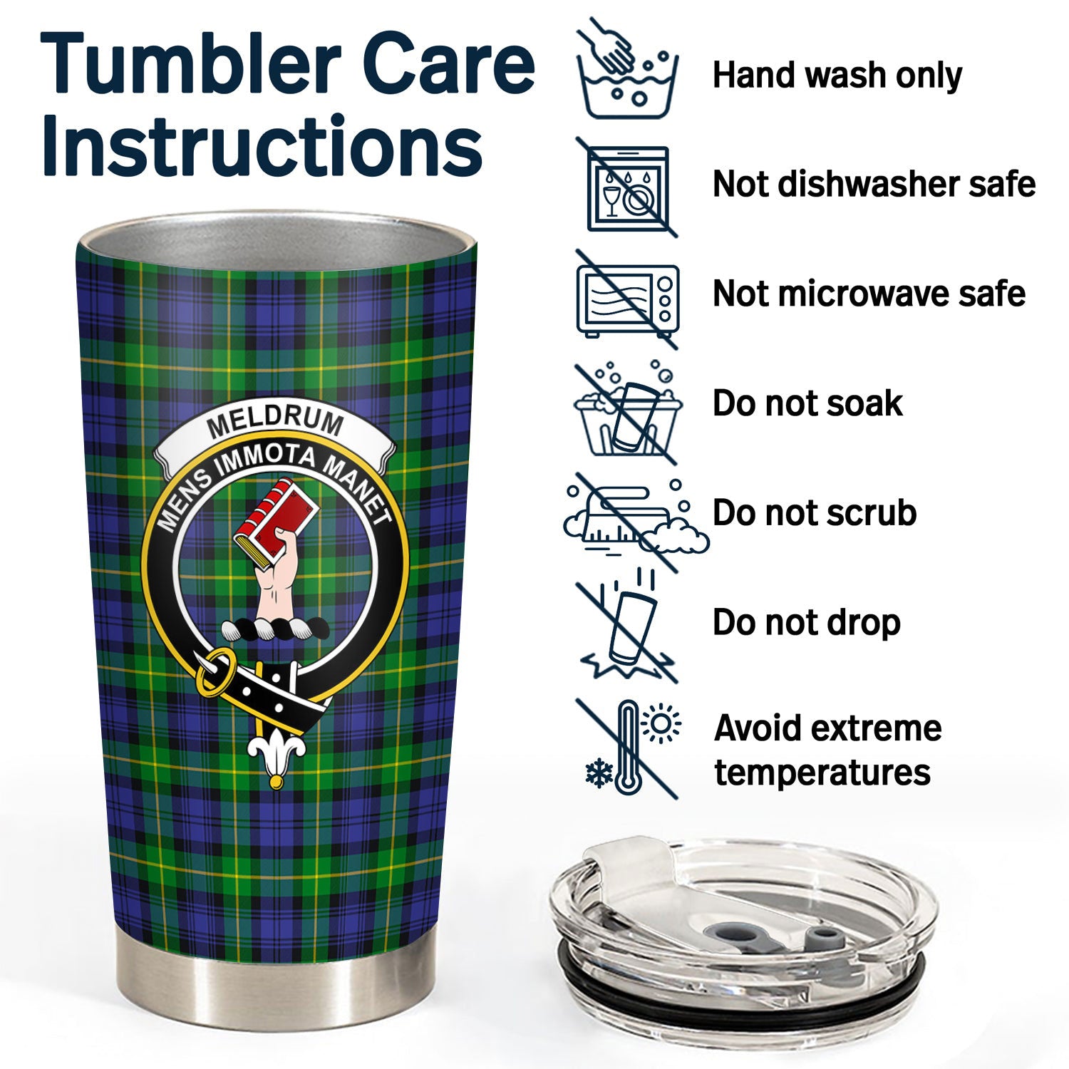 Meldrum Tartan Crest Tumbler